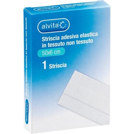 Alvita Striscia Adesiva Elastica in TNT per protezione delle ferite 50x6cm