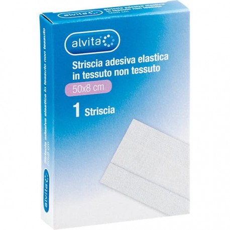 Alvita Striscia Adesiva Elastica in TNT per protezione delle ferite 50x8cm