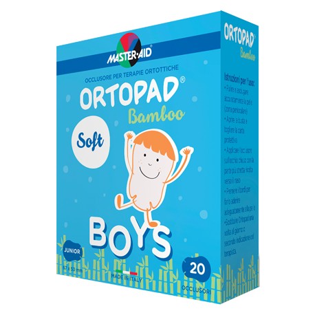 Master Aid Ortopad Soft Boys Junior Cerotto oculare per ortottica ambliopia strabismo 20 pezzi