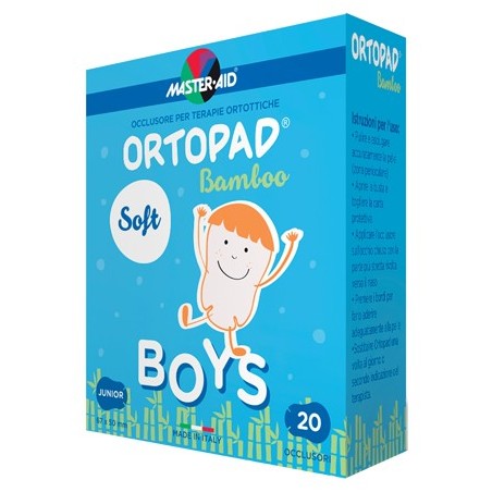 Master Aid Ortopad Soft Boys Junior Cerotto oculare per ortottica ambliopia strabismo 20 pezzi