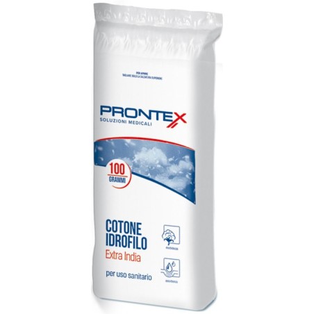 Safety Prontex cotone idrofilo Extra India per uso sanitario e cosmetico 100 g