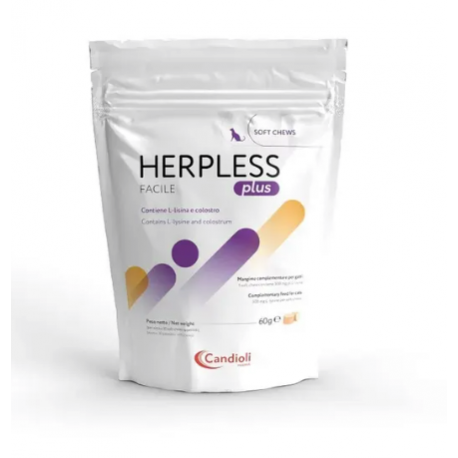 Herpless Plus Facile Mangime Complementare Per Difese Immunitarie Gatti 30 Soft Chews