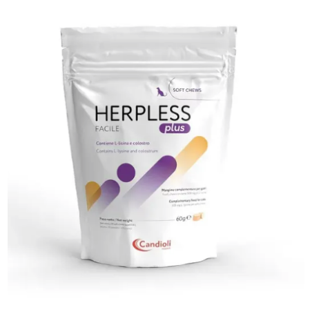 Herpless Plus Facile Mangime Complementare Per Difese Immunitarie Gatti 30 Soft Chews