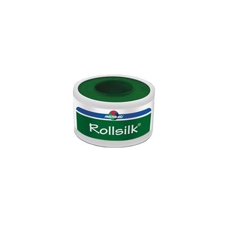 Master Aid Rollsilk Cerotto in seta artificiale bianco 5 x 5 cm