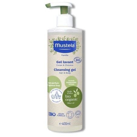 Mustela Gel detergente corpo e capelli BIO senza profumo 400 ml