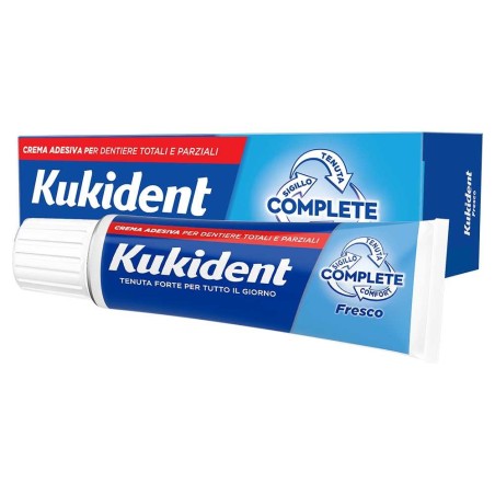 Kukident Fresco Complete Crema Adesiva per Dentiere Tenuta Forte 40g