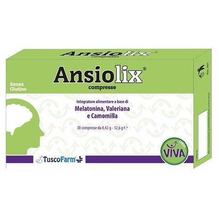 Tuscopharm Ansiolix integratore per stress e sonno 30 compresse