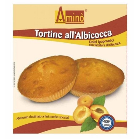 Nove Alpi Aminò Le Tortine Albicocca dolci ipoproteici con farcitura 4 pezzi da 55 g