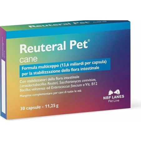 Reuteral Pet Cane integratore formula multiceppo per benessere intestinale 30 capsule