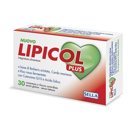 Sella Lipicol Plus integratore per colesterolo e salute cardiovascolare 30 compresse retard