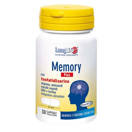 LongLife Memory Plus integratore per memoria e la funzione cognitiva 30 capsule