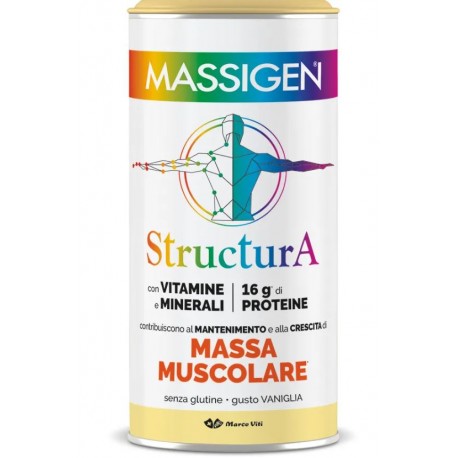 Massigen Structura Vaniglia integratore con vitamine minerali proteine 252 g