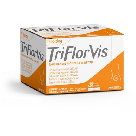 Triflorvis integratore a base di probiotici e vitamina D per benessere intestinale 28 bustine orosolubili