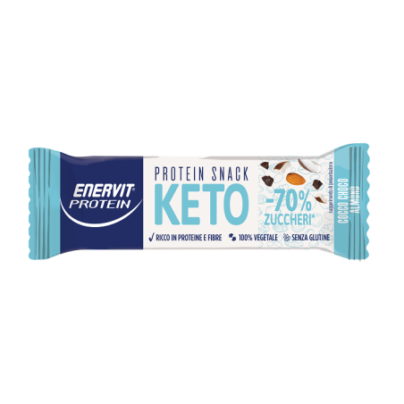 Enervit Protein Keto Snack Cocco Choco Almond barretta ricca di proteine 35 g