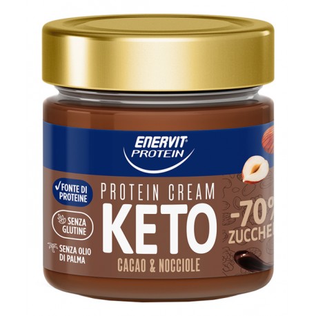 Enervit Protein Keto Crema Cacao e nocciole fonte di proteine 180 g