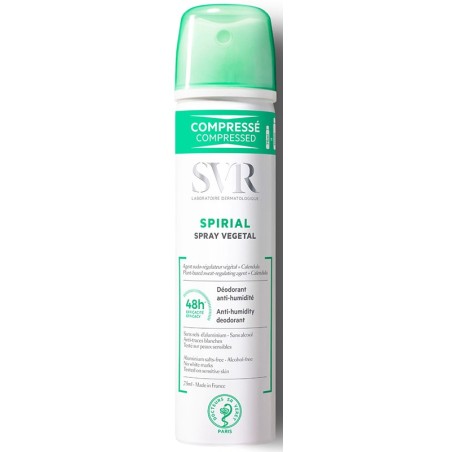 Svr Spirial Vegetal - Deodorante spray anti traspirante con attivi di origine vegetale 75 ml