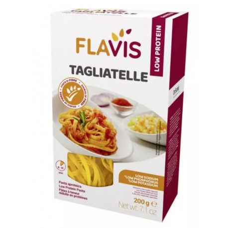 Flavis Tagliatelle pasta aproteica a basso contenuto di sodio 200 g