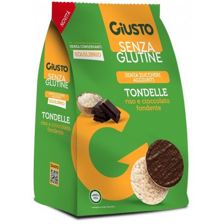 GIUSTO SENZA GLUTINE TONDELLE CIOCCOLATO FONDENTE NEW 60 G