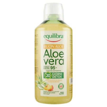 Equilibra Buon Aloe Vera 95% con succo di pesca concentrato integratore depurativo 1 litro