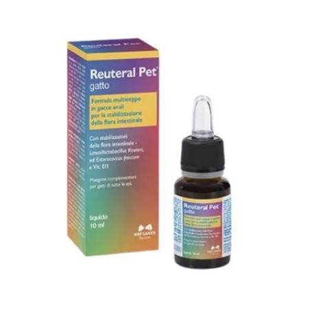 Reuteral Pet Gatto integratore per benessere intestinale in gocce 10 ml