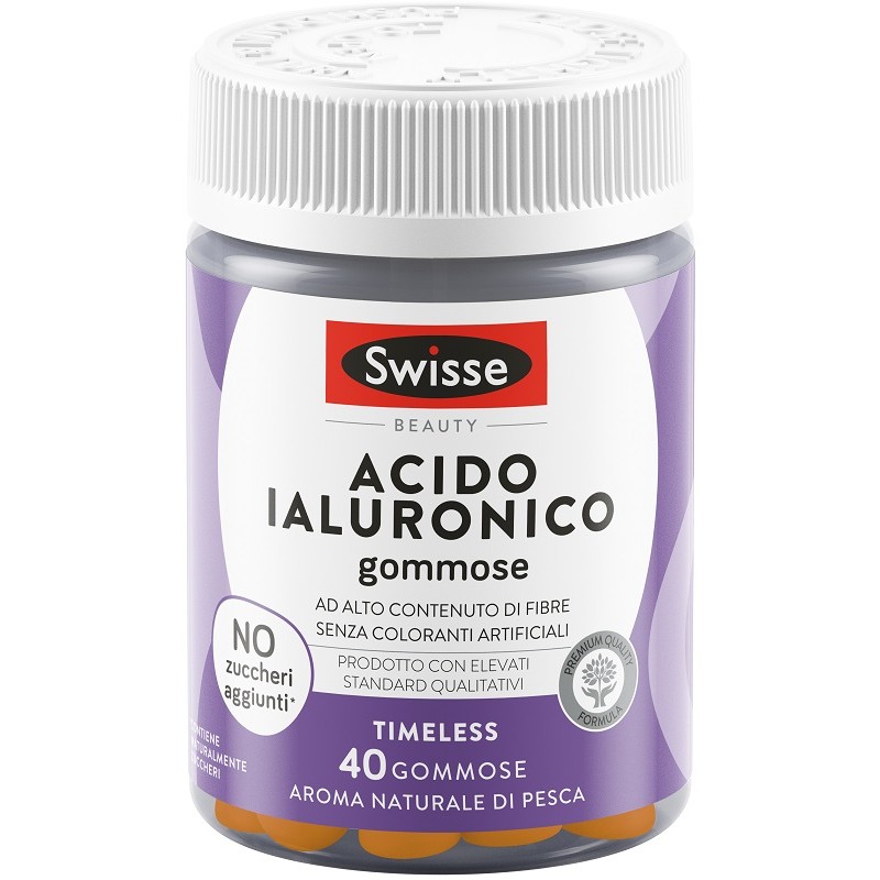 Swisse Acido Ialuronico gommose - Integratore di acido ialuronico 40 caramelle gommose