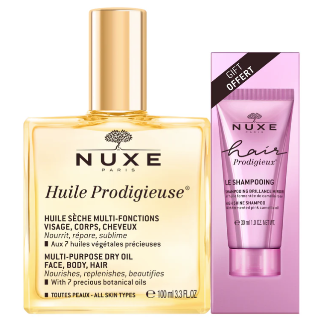 Nuxe Huile Prodigieuse olio prodigioso 100 ml + shampoo 100 ml OMAGGIO