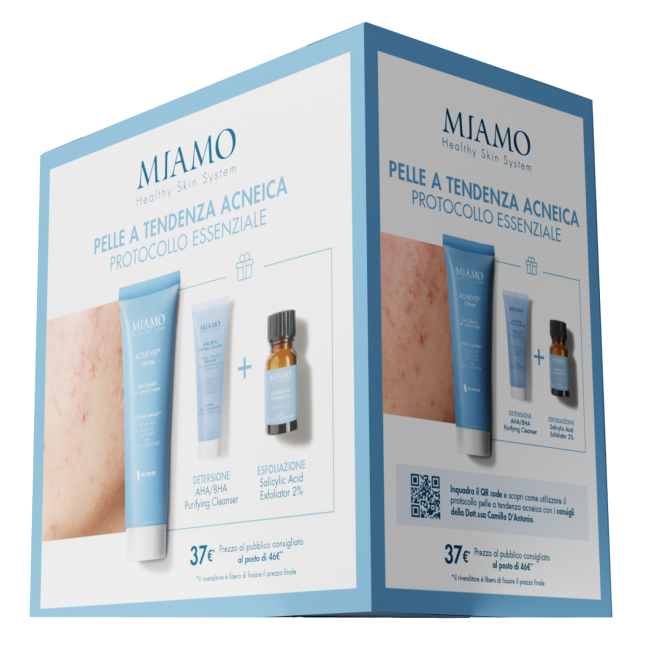 Miamo Acnever Protocollo Essenziale Acne - Acnever Cream + omaggi