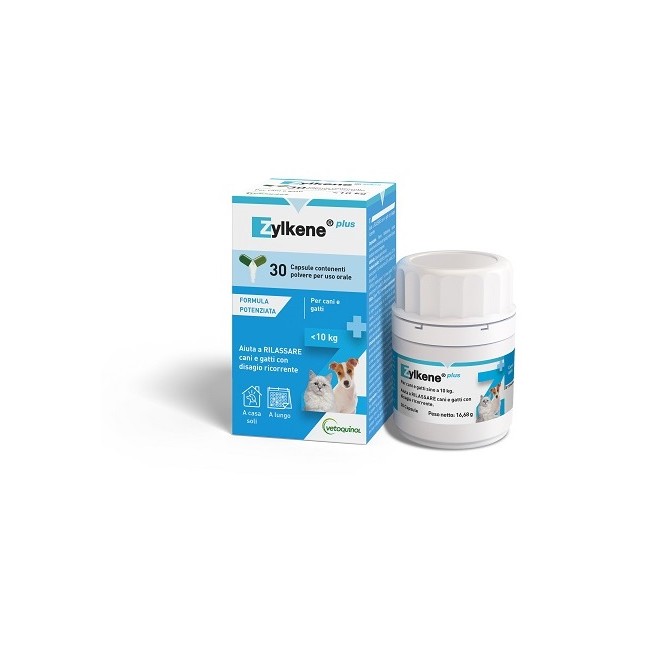 Vetoquinol Zylkene Plus Cani/gatti 10 Kg 30 Capsule