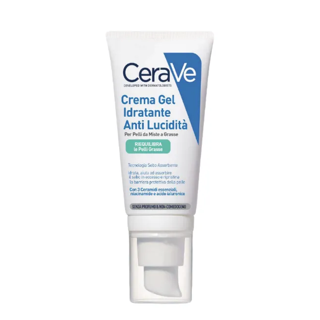 Cerave Crema gel viso idratante anti lucidità pelli miste e grasse 52 ml