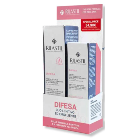 Rilastil Difesa Duo emolliente - Crema sterile + difesa contorno occhi TAGLIO PREZZO