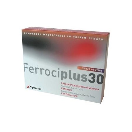 Ferrociplus 30 integratore di ferro altamente assorbibile 24 compresse